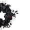 24" Burgundy & Black Roses with Spiders Halloween Wreath